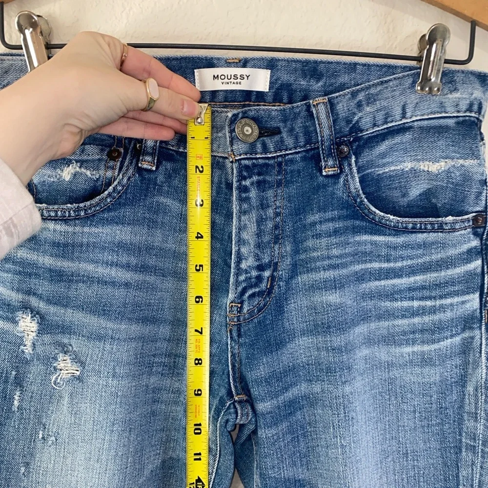 🎈Moussy Vintage Glendele Light Wash Distressed Zipper Fly Skinny Jeans! - Picture 4 of 13